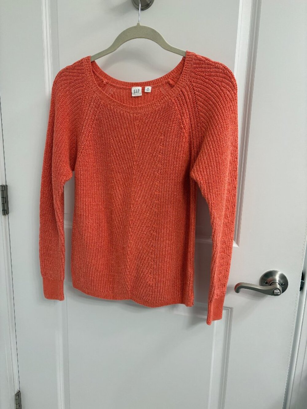 GAP Orange Long Sleeve Sweater Cotton Knit XS